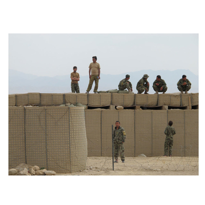 4.0 mm phòng thủ Hesco Bation Barrier Gabion chủ yếu được sử dụng để kiểm soát lũ lụt và pháo đài quân sự