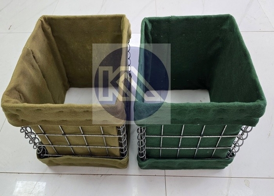 Iraq và Afghanistan hàng rào quân sự Welded Wire Mesh Hesco hàng rào phòng thủ với vải Geotextile