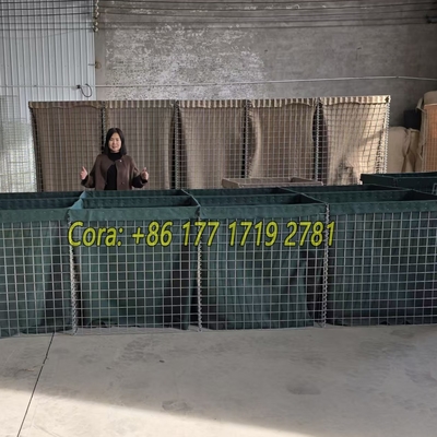 Galvanized phủ hàn Gabion loại tường phòng thủ rào cản cho tường cát bảo vệ pháo đài