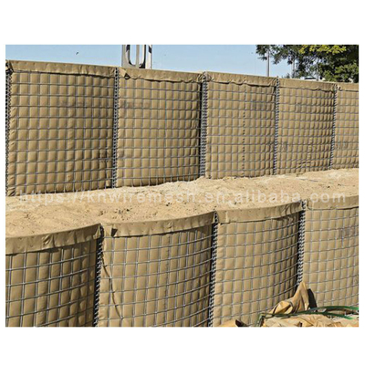 350g Dòng vật liệu nhôm kẽm hàng rào phòng thủ hàn tường Gabion với cát / Xanh Geotextile