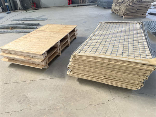 Tường rào chắn phòng thủ bằng thép mạ kẽm lưới thép 4mm