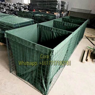Túi rào chắn Hesco MIL1 mạ kẽm nhúng nóng để củng cố quân sự
