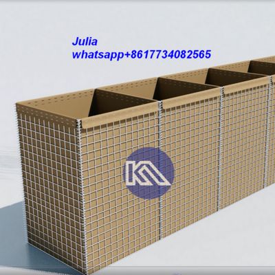 Rào chắn Hesco galvanized đắm nóng để kiểm soát lũ lụt và phòng thủ quân sự