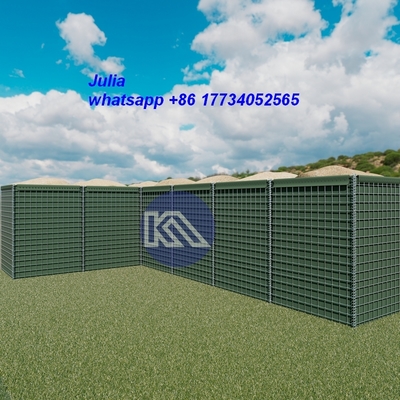 Hộp rọ đá lưới hàn mạ kẽm 5mm Dây 300 Gsm Vải địa kỹ thuật Hàng rào quân sự