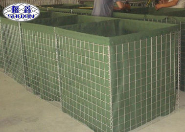 Rọ đá phòng thủ 1 * 1 * 1m Quân đội Rọ hàn xanh Hesco Mlatary Use Bastion