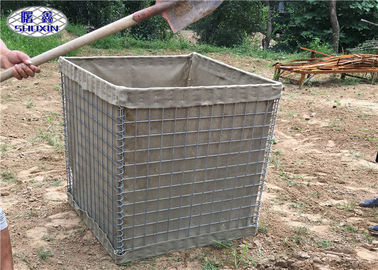 Galfan đã hàn các hàng rào Hgill phòng thủ SX 5 bằng vải địa kỹ thuật nặng