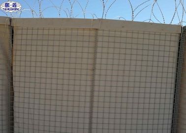 Hàng rào tường Gabion quân sự đầy cát hoặc đá