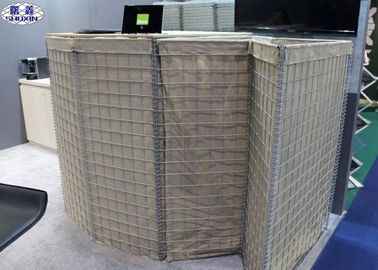 Hàng rào cát nặng đầy hàng rào Đá đầy lồng Gabion cho quân đội