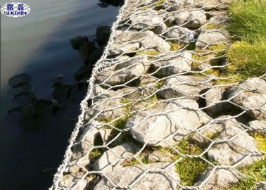 PVC tráng đá đầy Gabions, đá giữ lại tường Gabion lồng