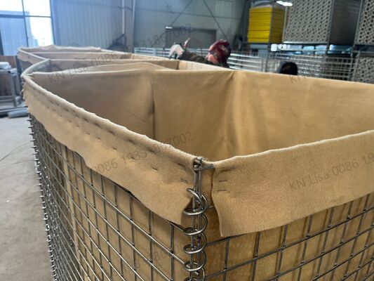 Tường cát kẽm hàn Rào chắn phòng thủ chống nổ Cage phòng chống lũ Gabion Blast Wall Geotextile Bastion Barriers