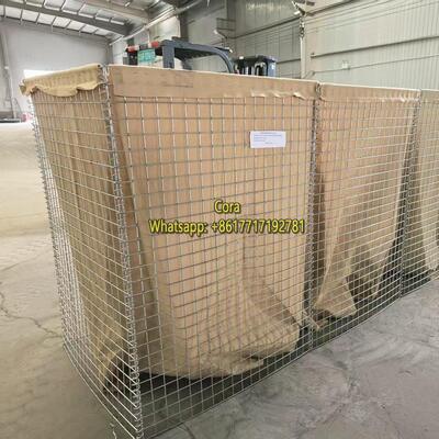 Hot Dip Galvanized Beige/Green Color Bức chắn phòng thủ giảm bớt nổ