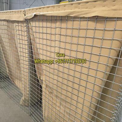 Rào chắn phòng thủ Gabion hiện đại có thể triển khai nhanh chóng với sợi dây thép nhựa cho pháo đài quân sự chống nổ