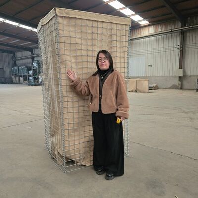 Hạn chế quân sự Hesco Bastion Wire Mesh Gabion Box với Spiral Tie Wire và đường kính dây dày để tăng cường sự ổn định