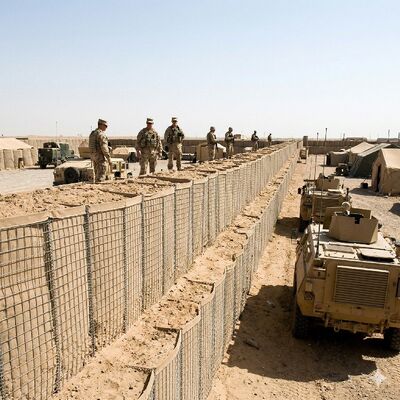 Lồng chống cháy nổ cát phòng thủ Giá an ninh Eco Bastion Rào chắn Hộp Gabion hàn Lồng chống cháy nổ