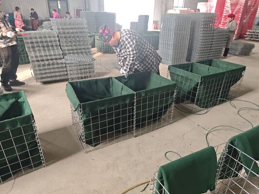 Hàng rào quân sự gấp Mil 1 Hàng rào an ninh mạ kẽm Tường lũ chiến thuật Rào chắn đầy cát