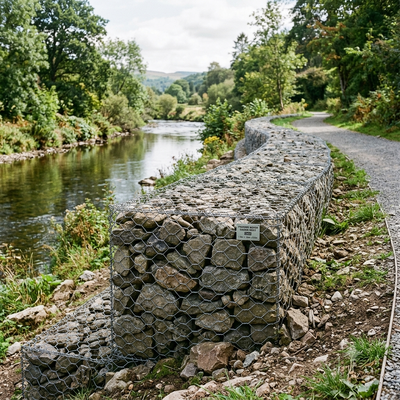 Hộp Gabion dệt mạ kẽm hạng nặng để kiểm soát xói mòn