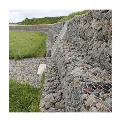 Hộp Gabion mạ kẽm 8 * 10cm Hộp đá hình lục giác được lấp đầy Giỏ Gabion