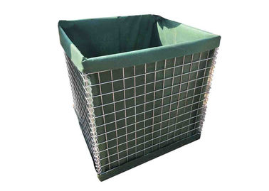 Tường cát mạ kẽm Mil 1 1.37 * 1., 06 * 10m Hàng rào Hesco cho pháo đài quân sự