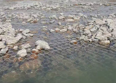 Lồng nhựa Gabion phủ nhựa PVC, Giỏ tường Gabion bằng thép 60 X 80mm