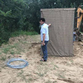 Cát phê duyệt chuyên nghiệp phòng thủ Hesco Barrier đầy cát cho quân đội