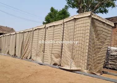 Hàng rào phòng thủ hàn gắn tường phòng thủ quân sự Gabion Hộp 4-5.0mm Dây Dia