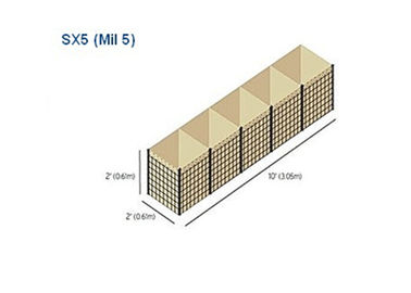 Hàng rào lưới thép hàn, Tường phòng thủ Hesco Barrier Mil 5 2424