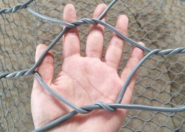 PVC phủ 2 * 1 * 1M Lowes Gabion Đá đầy giỏ cho tường chắn