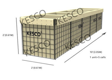 Tường cát quân sự Hgill MIL 5 Series Hàng rào Hesco Kẽm -5% Dây hợp kim nhôm