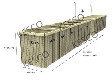 Hesco Bastion Barrier Flood Barrier Control Mil 8 Tường cát quân sự
