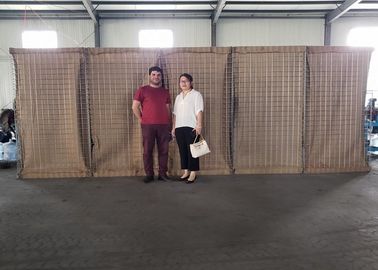Dây thép mạ kẽm nặng Tường quân sự Hàng rào Hesco