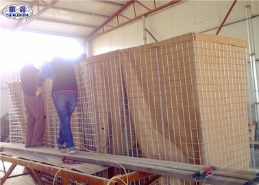 Hesco Defensive Welded Gabion Box Barrier 1x1x1M với vải địa kỹ thuật