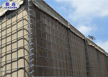 Hàng rào quân sự Gabion hàng rào thời gian cao với vải địa kỹ thuật