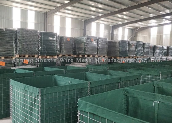 Có thể gập lại 3 * 3 inch Rào chắn chống cháy nổ Hesco lỗ vuông
