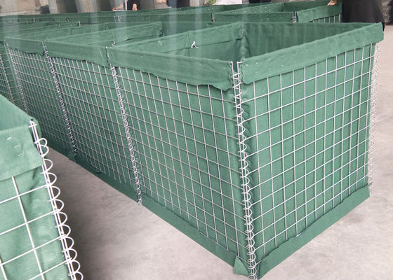 300g Vải địa kỹ thuật màu xanh lá cây Hàng rào phòng thủ Hesco Lưới 4.0mm