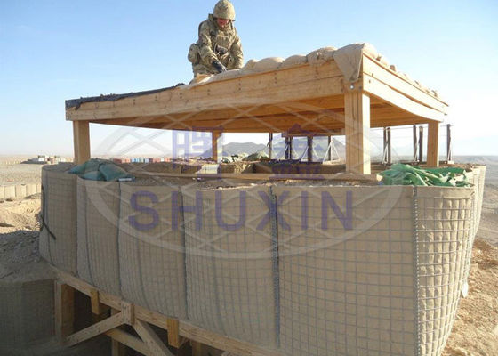 Tùy chỉnh 0,61x0,61x1,21m Hàn sâu Rào cản quân sự Đổ đầy cát