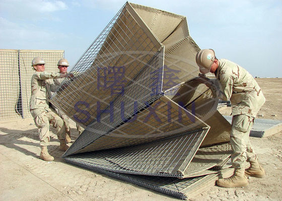 SGS Mil 2 Rọ đá Hesco được hàn sâu cho trường bắn