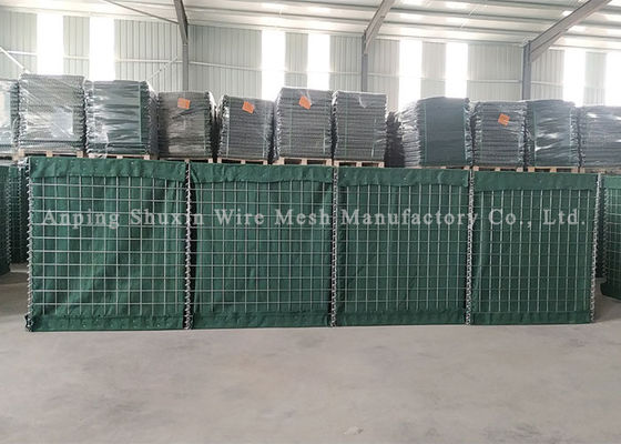 Vải địa kỹ thuật hàn Pháo đài quân sự Tường rào cát lấp đầy