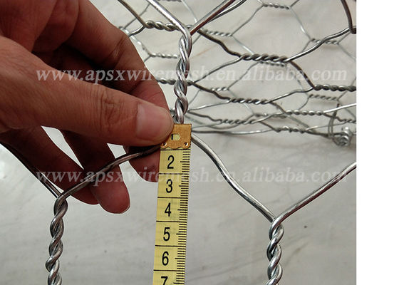 Hộp rọ đá nặng 2,2mm Giữ tường bằng thép mạ kẽm hoặc PVC dệt lục giác