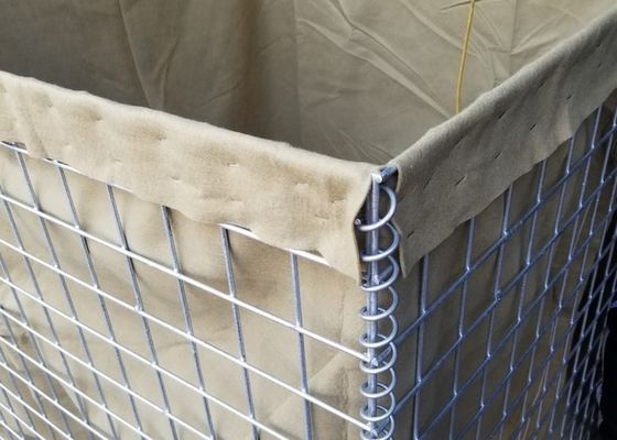 Chiều cao 2,21m Mil 10 Rào cản lũ lụt Hesco kẽm nặng 76,2x76,2mm