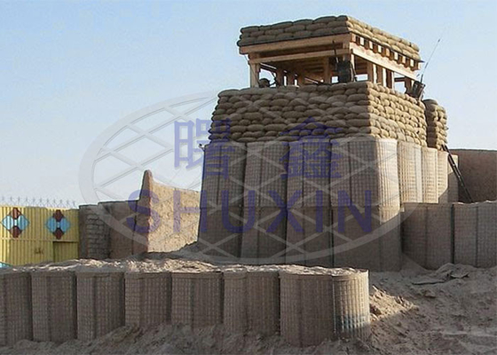 Hộp rào chắn Hesco 4mm hàn mạ kẽm nóng với vải địa kỹ thuật