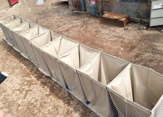 Mil 10 Bastion Hesco Quân sự bảo vệ cạnh tường được mạ kẽm