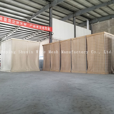 Hàng rào phòng thủ 5mm Dây mạ kẽm hàn Hesco Bastion Tường nổ