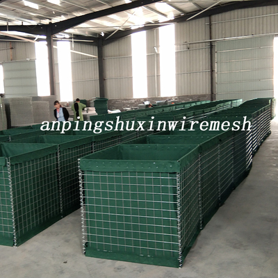Rào cản Hesco 4mm có thể thu gọn Tường bảo vệ cạnh quân sự Mil 10 Bastion Fence